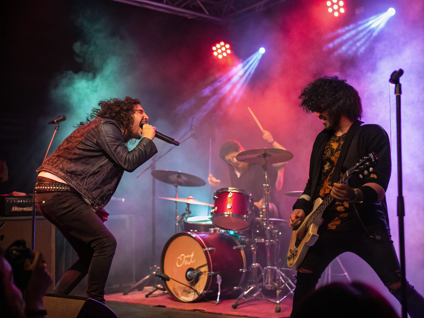 Band performing for a live audience