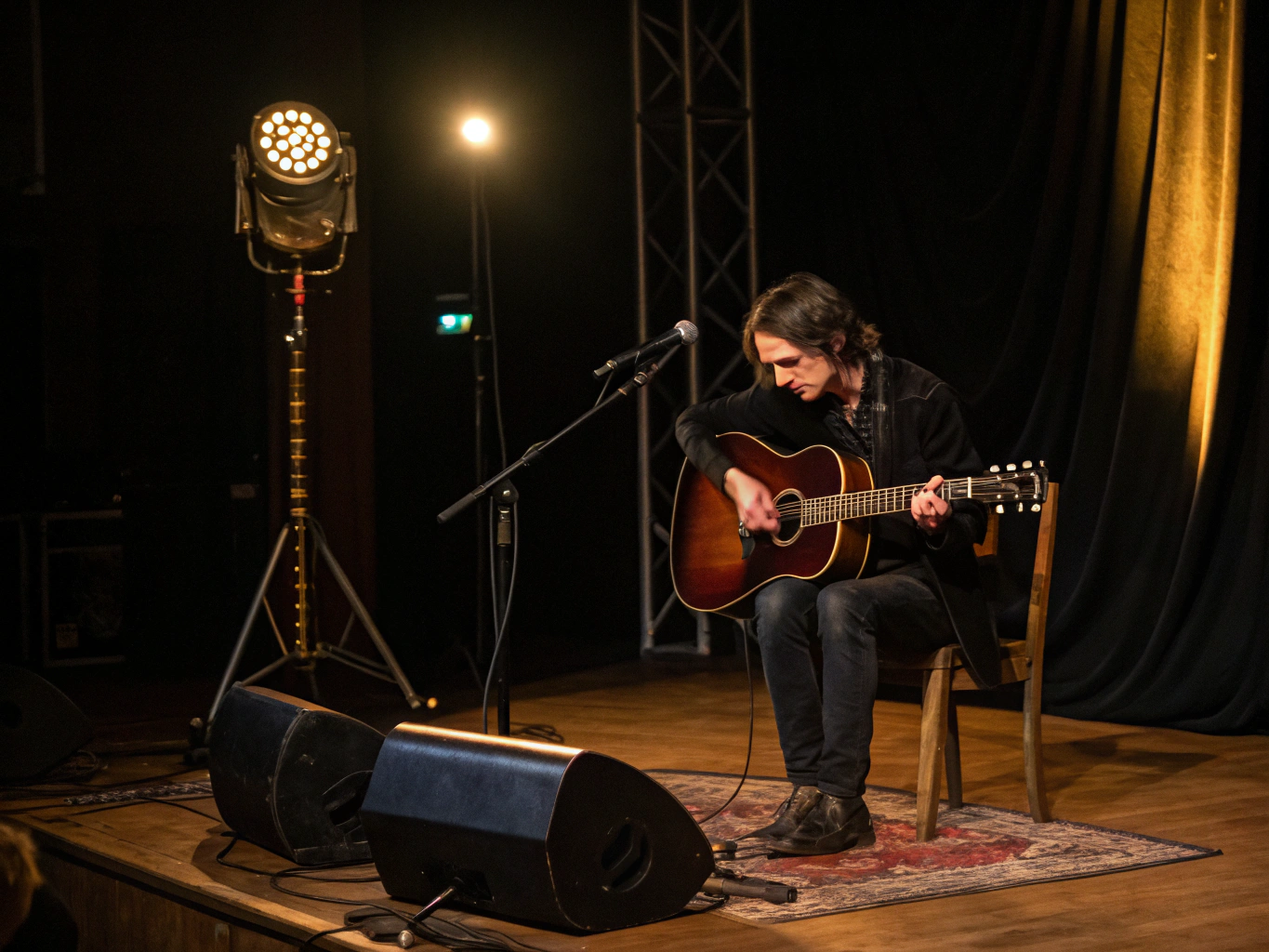 Musician performing on stage