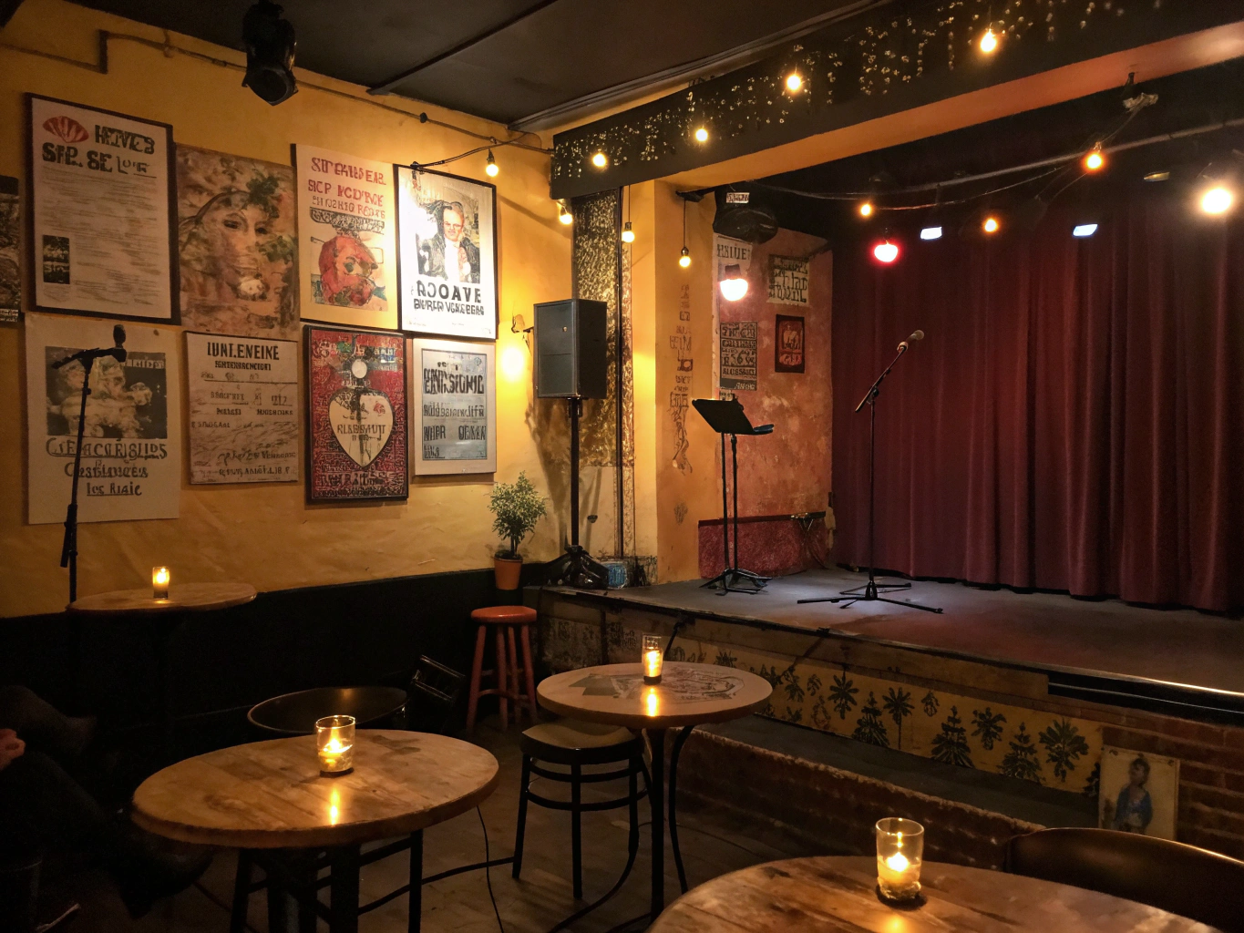 Venue interior during live show